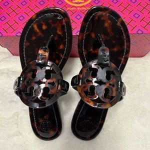 Tory Burch Miller Sandals Tortoise Shell-   Size 6